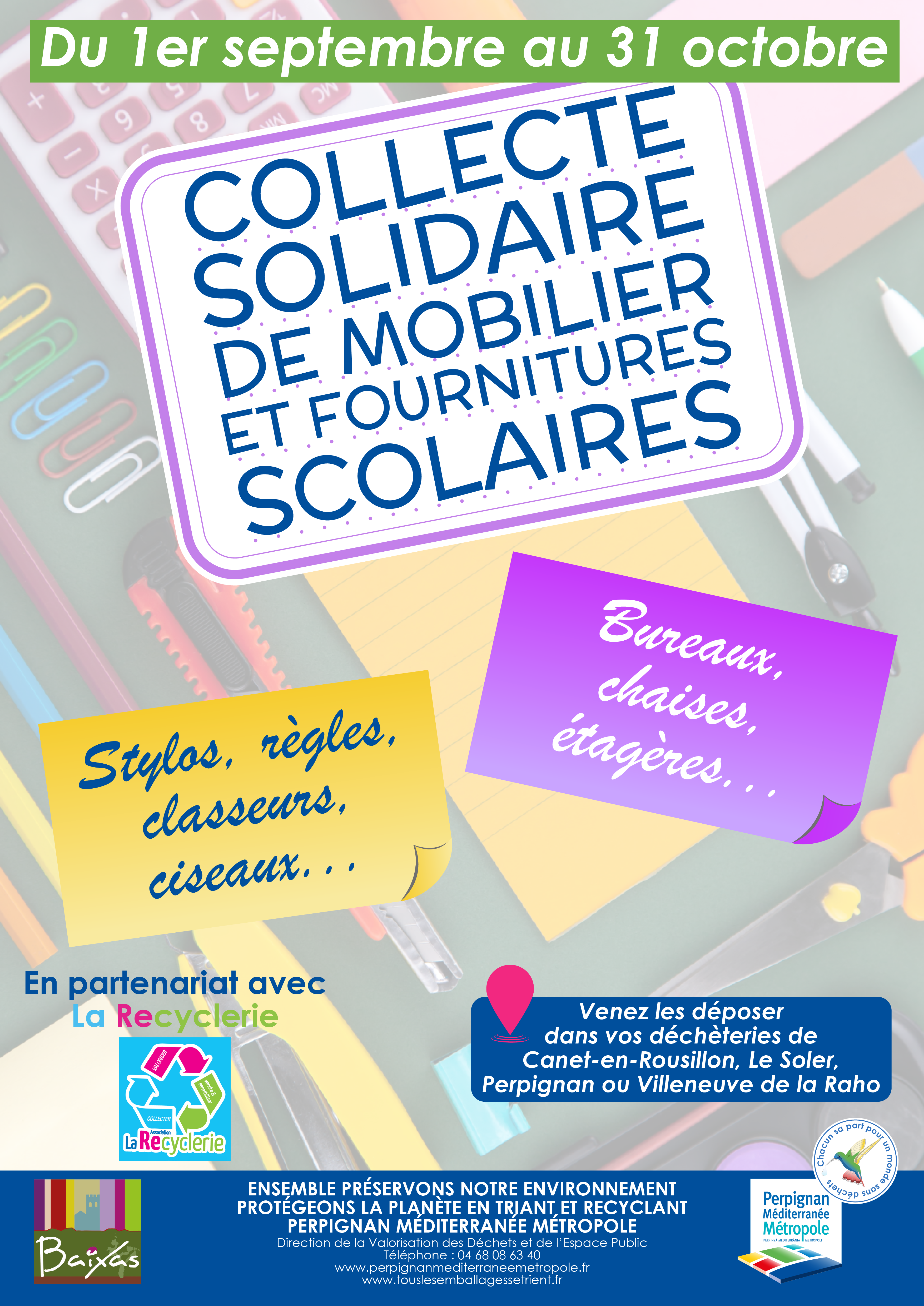 Baixas - Campagne Sept. Oct. Collecte scolaire