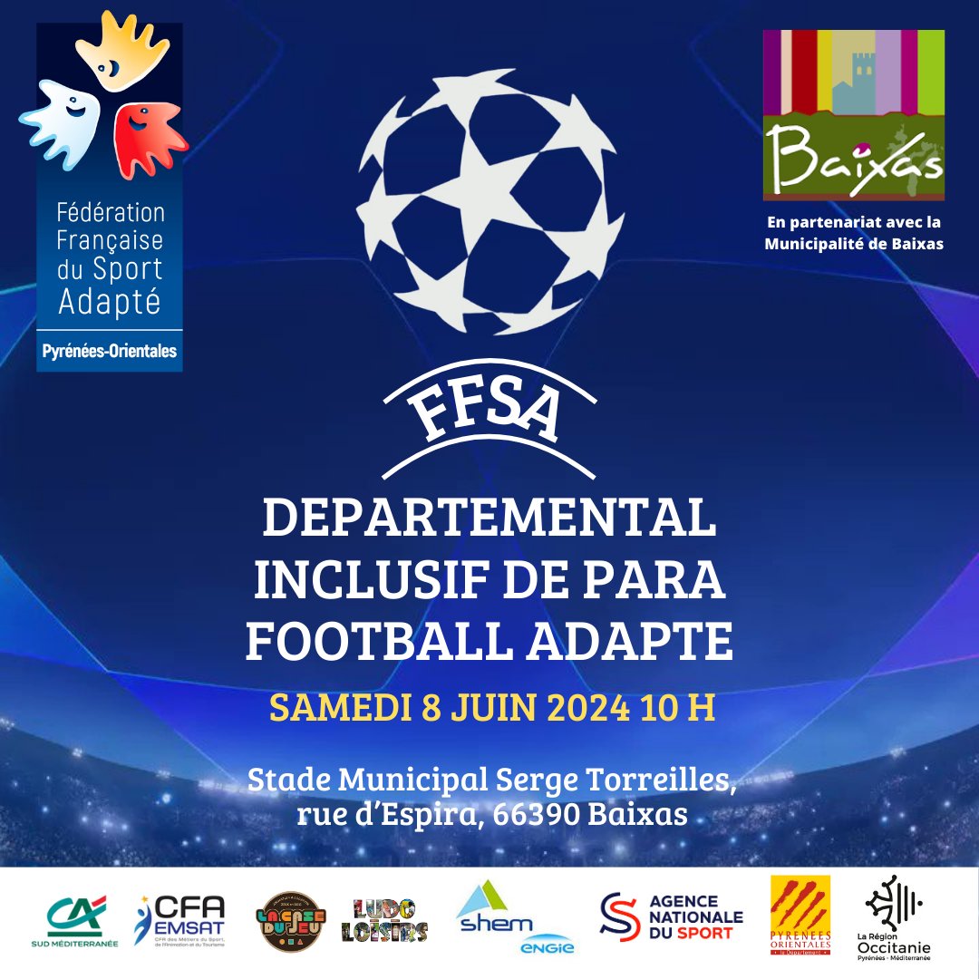 Tournoi Départemental Inclusif de Para Football Adapté